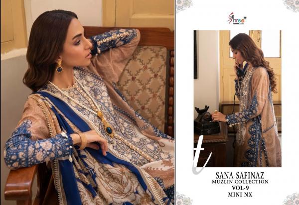 Shree Sana Safinaz Muzlin Collection 9 Mini Nx Cototn Pakistani Suits